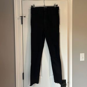 Ultra high rise skinny black jeans